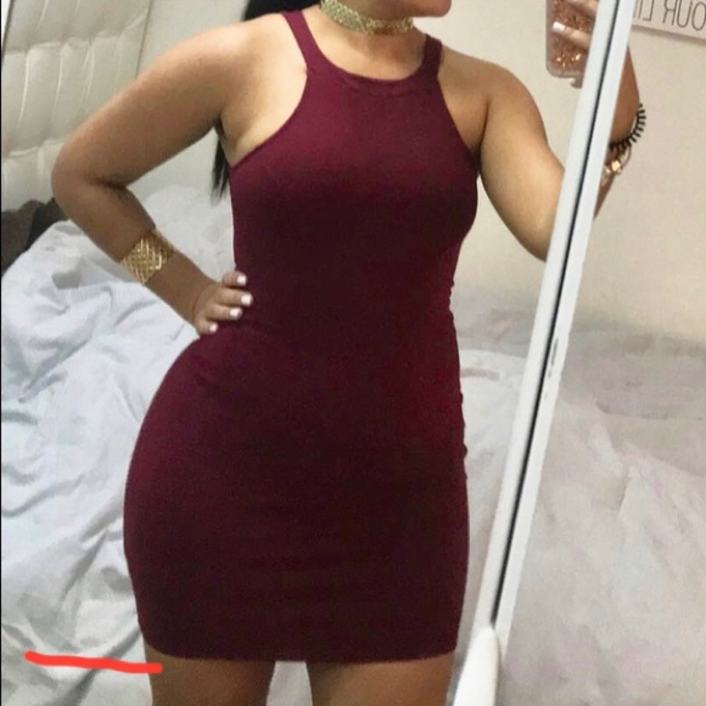 Open back mini dress